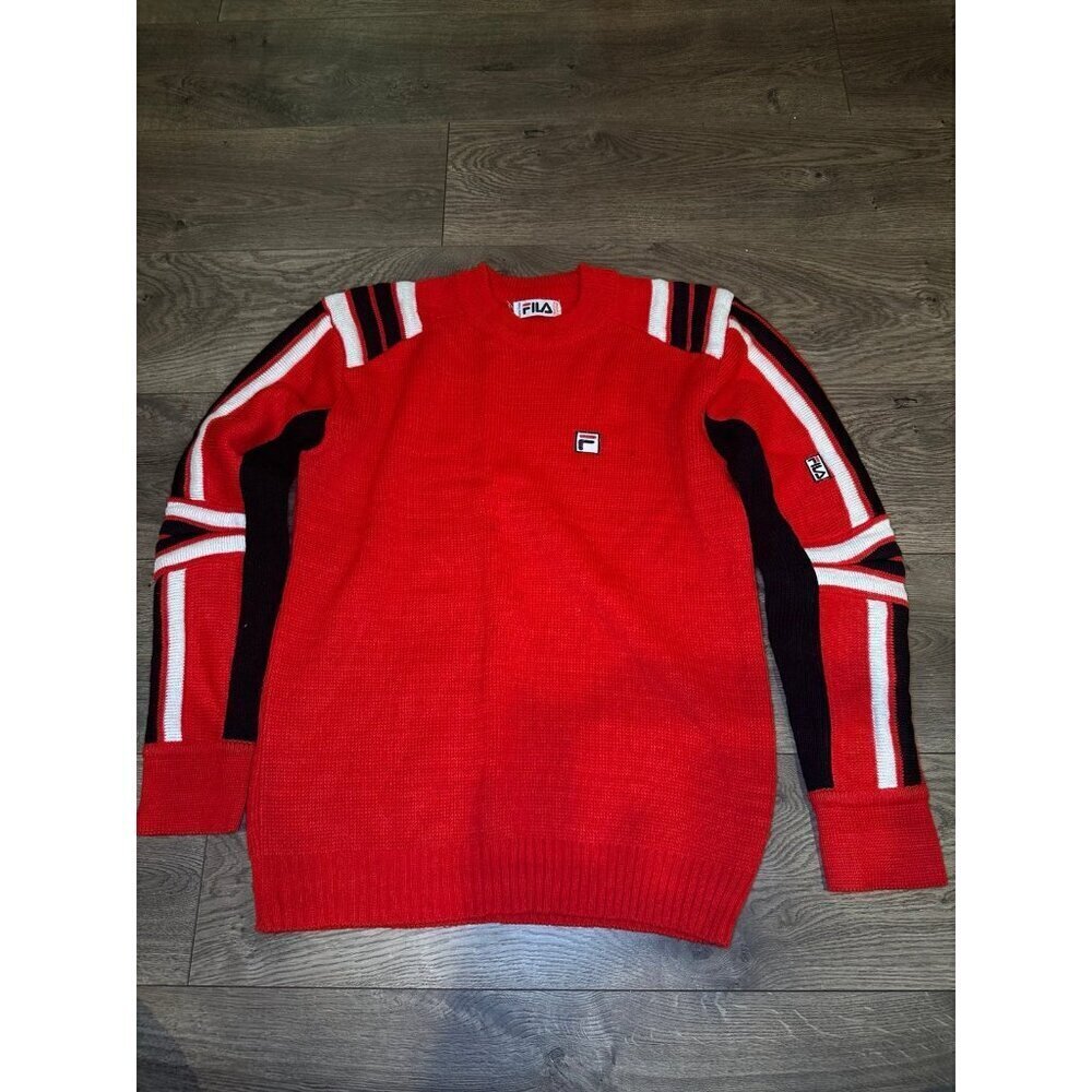 RARE Vintage 80s Skiing Fila Sweater - Sz medium